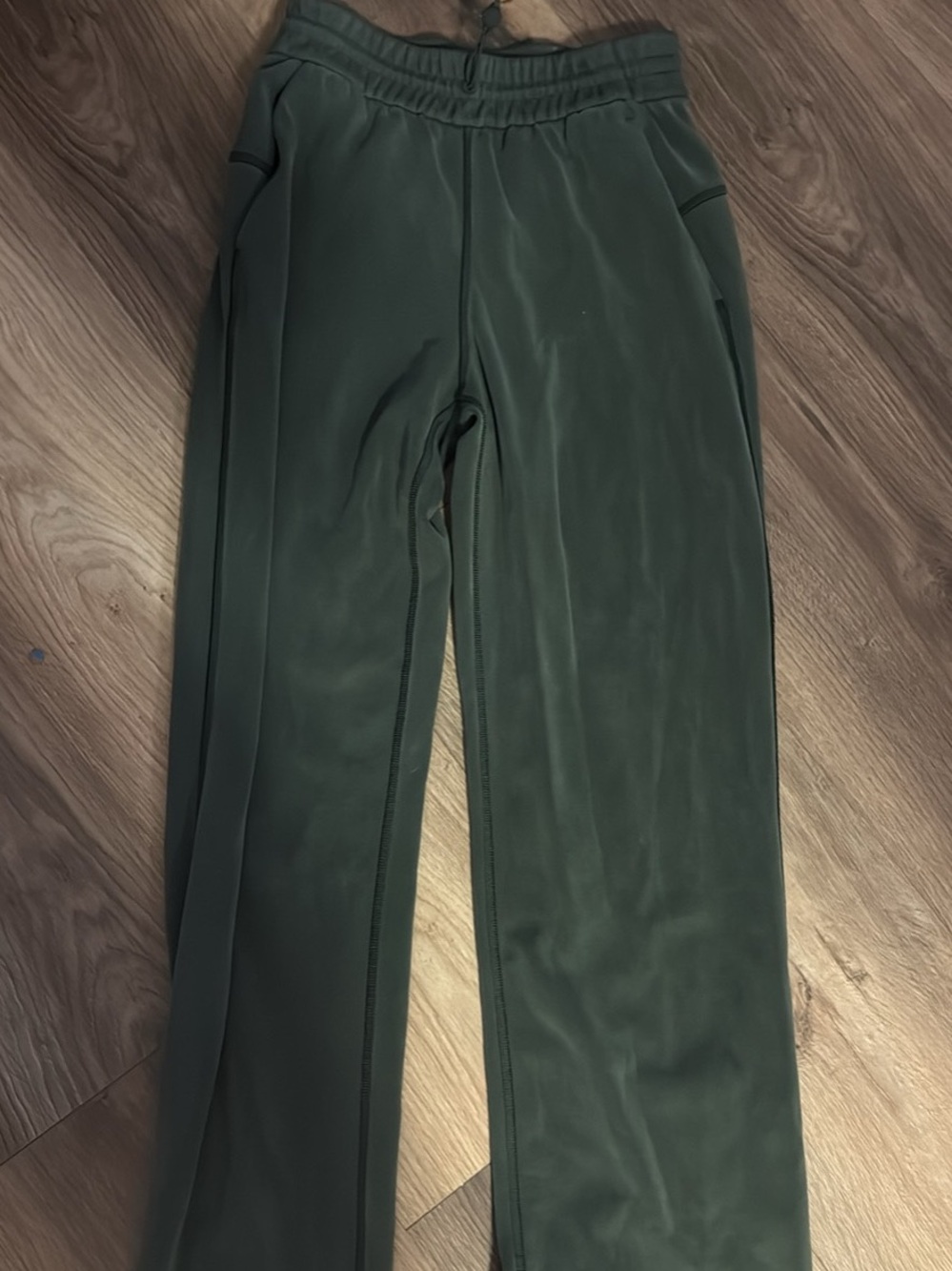 lululemon athletica Forest Green Wide-Leg Track Pants